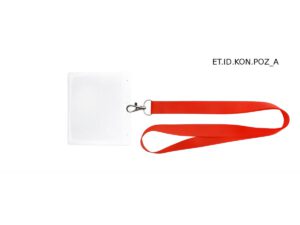 Clear horizontal badge sleeve for professional name tags and corporate event credentials – KONGRES model.