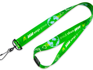 Green promotional lanyard designed for ID badges and security passes, suitable for all your event needs.
