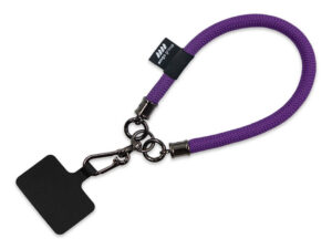 Personalized short tubular wrist lanyard (15 cm) - various colors. Available from AMGS Group.