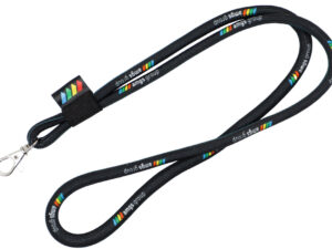 Printed Tubular Lanyard with a logo or custom printed design, perfect for events and offices.