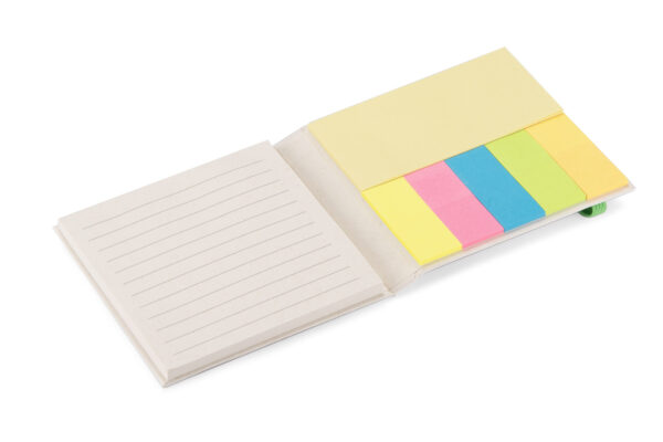 REZA Sticky Notes with Logo. Green REZA sticky notes set with eco-friendly paper and logo option.