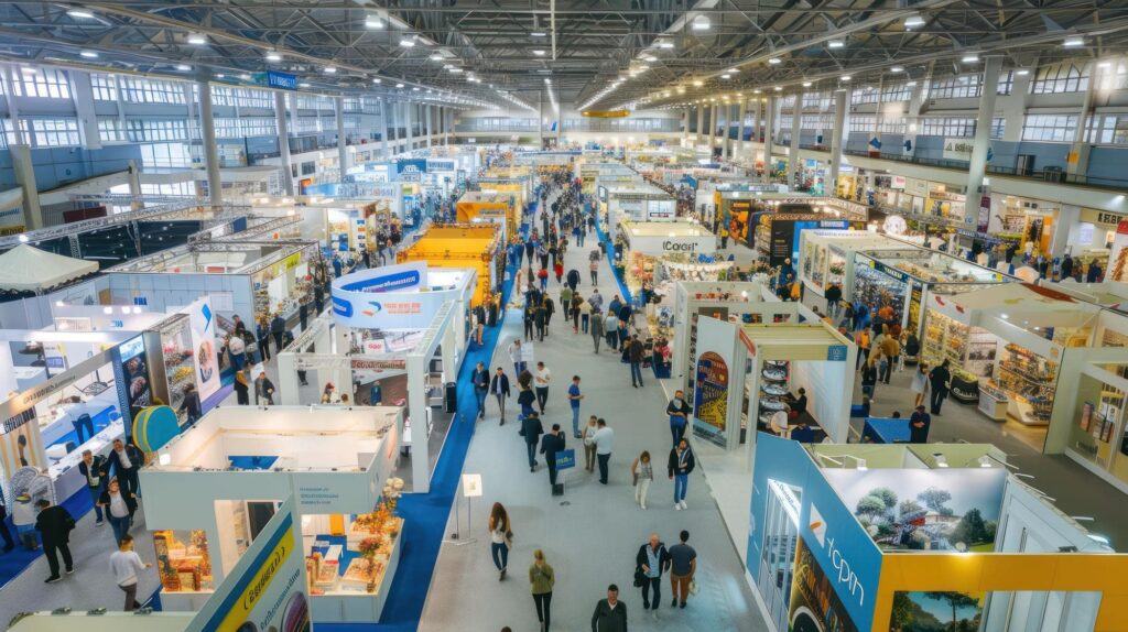 Event kit for trade fairs and conferences.